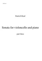 Sonata for violoncello and piano, part 3